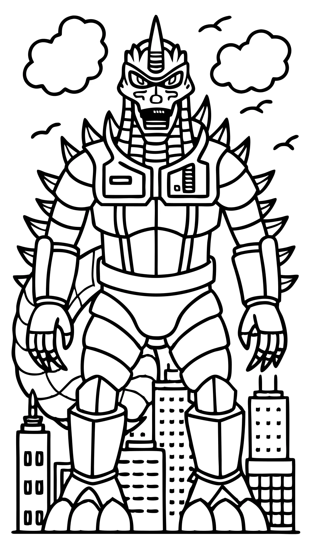 mechagodzilla coloring pages